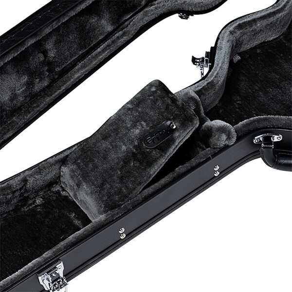 open zoom image for Epiphone Allen Woody Bass Hardshell Case, Black, Action Position Back