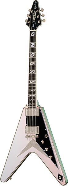 open zoom image for Epiphone Futura Flying V Custom Electric Guitar (with Gig Bag), Quicksilver Shift, Main