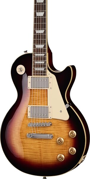 open zoom image for Epiphone Inspired by Gibson Les Paul Standard '50s Electric Guitar (with Gig Bag), Bourbon Burst, Laurel Fretboard, Open Box (Very Good), Action Position Back