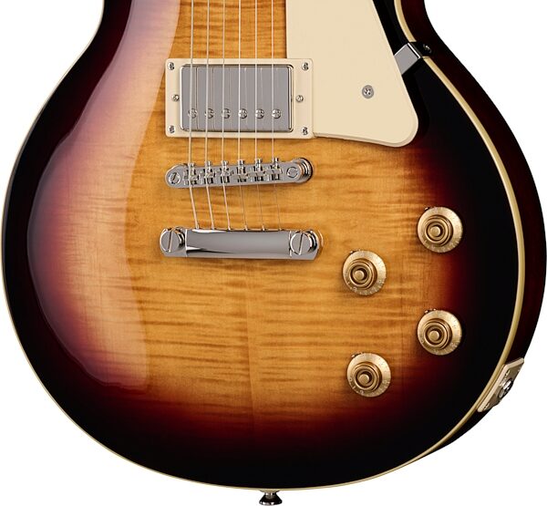 open zoom image for Epiphone Inspired by Gibson Les Paul Standard '50s Electric Guitar (with Gig Bag), Bourbon Burst, Laurel Fretboard, Open Box (Very Good), Action Position Back