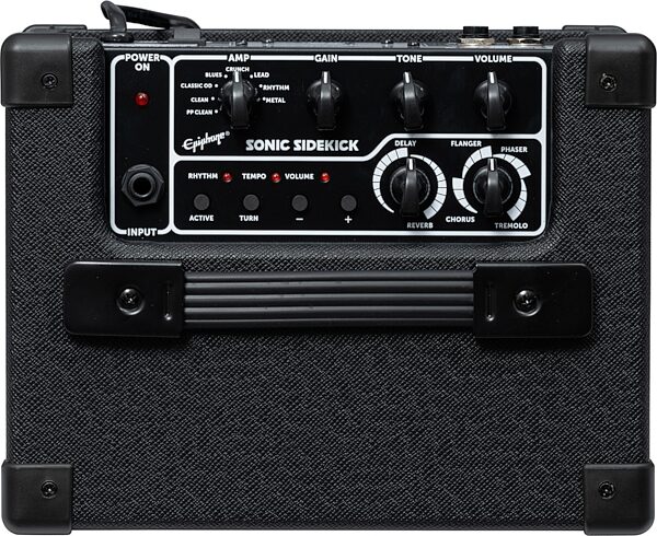 open zoom image for Epiphone Power Players Sonic Sidekick Guitar Combo Amplifier (15 Watts, 1x6"), New, Action Position Back