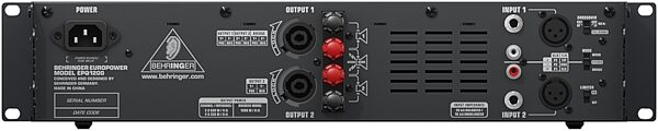 open zoom image for Behringer EPQ1200 Power Amplifier (1200 Watts), Rear