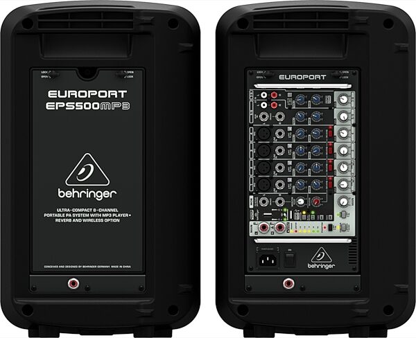open zoom image for Behringer EPS500MP3 EUROPORT Compact Portable PA System, Rear