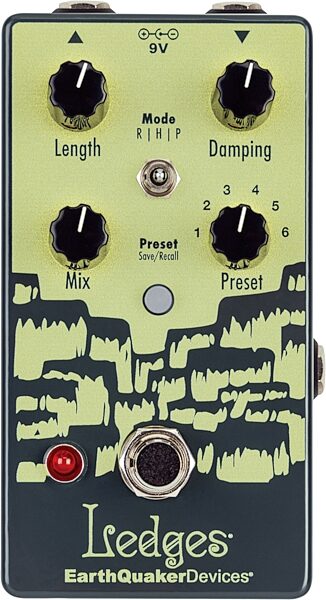 open zoom image for EarthQuaker Devices Ledges Tri-Dimensional Reverb Pedal, New, Main with all components Front