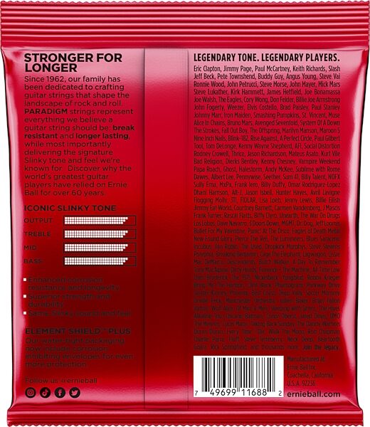 open zoom image for Ernie Ball Burly Slinky Paradigm Electric Guitar Strings, New, Action Position Back