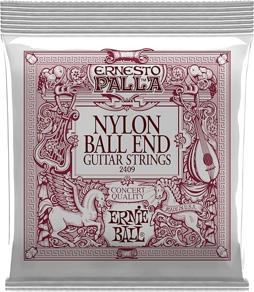 open zoom image for Ernie Ball Ernesto Palla Nylon Classical Guitar Strings, Ball-End, Black and Gold, 2409, Action Position Back