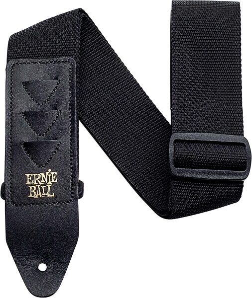 open zoom image for Ernie Ball Polypro Pickholder Guitar Strap, Black, P04039, Action Position Back