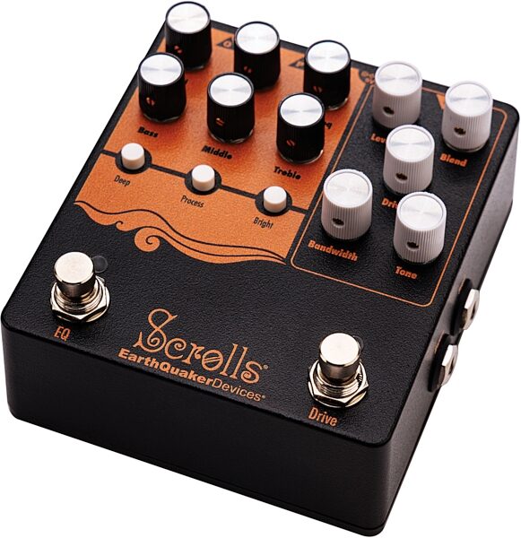 open zoom image for EarthQuaker Devices Scrolls Bass Preamp Pedal, New, Action Position Back