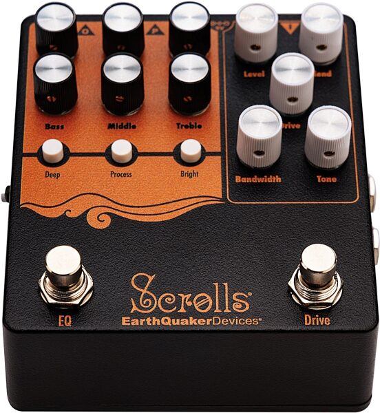 open zoom image for EarthQuaker Devices Scrolls Bass Preamp Pedal, New, Action Position Back