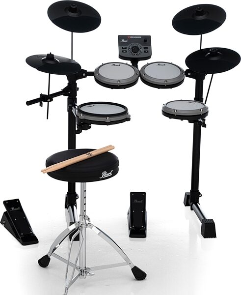 open zoom image for Pearl eRoadshow Complete Electronic Drum Set, New, Action Position Back