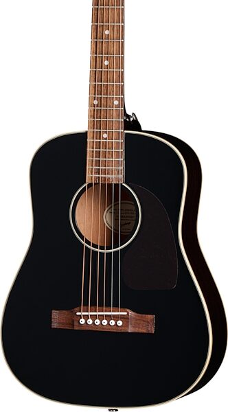 open zoom image for Epiphone J-45 Express 7/8-Size Acoustic Guitar (with Gig Bag), Ebony, Action Position Back