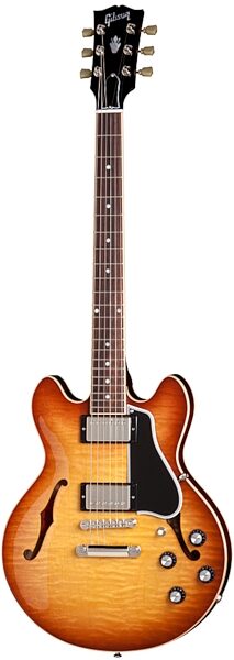 open zoom image for Gibson Custom Shop ES339 Figured Electric Guitar with Case, Light Burst