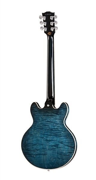 open zoom image for Gibson Custom Shop HB Memphis Figured ES-339 Electric Guitar (with Case), Blue Stain Back