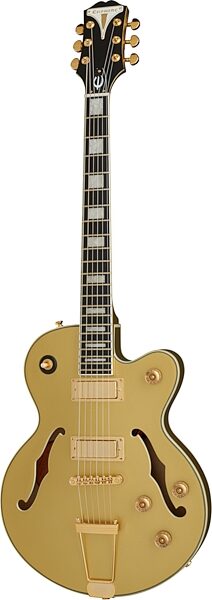 open zoom image for Epiphone Uptown Kat ES Electric Guitar, Topaz Gold Metallic, Open Box (Very Good), Action Position Back