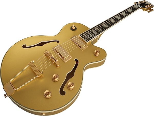 open zoom image for Epiphone Uptown Kat ES Electric Guitar, Topaz Gold Metallic, Open Box (Very Good), Action Position Back