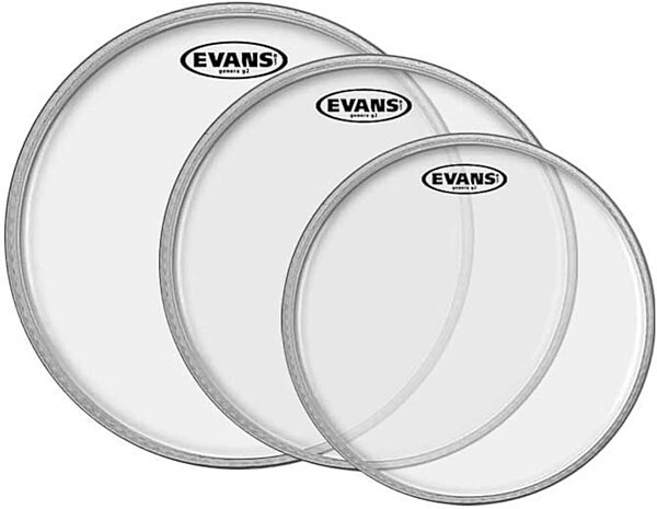 open zoom image for Evans Genera G2 Clear Drumhead Tom Pack, 10 inch, 12 inch, 14 inch, Fusion Tom Pack, Main