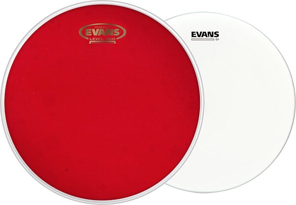 open zoom image for Evans Hydraulic Red Bass Drumhead, 22 inch, Bundle with 14" Evans Genera G1 Coated Drum Head, pack
