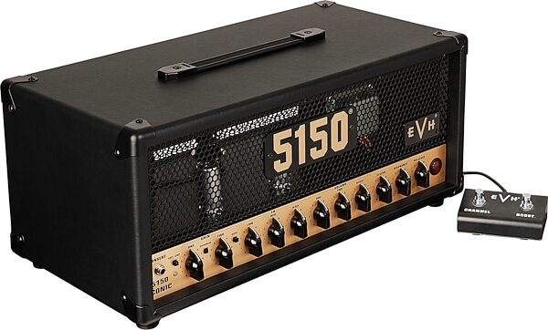 open zoom image for EVH 5150 Iconic Series EL34 Tube Guitar Amplifier Head (15 Watts), Black, Open Box (Like New), Action Position Back