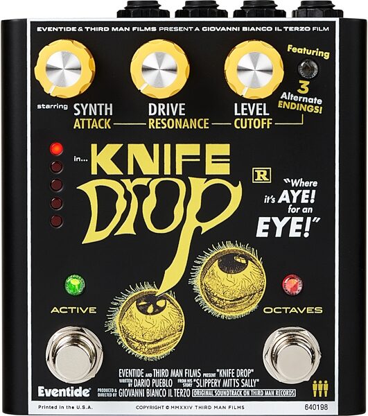 open zoom image for Eventide Knife Drop Fuzz and Octave Pedal, Open Box (Like New), Action Position Back