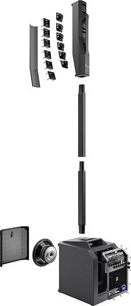 open zoom image for Electro-Voice EVOLVE 30M Powered Column PA System with 8-Channel Mixer, Single, Black, View
