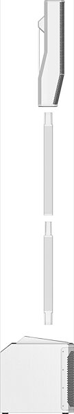 open zoom image for Electro-Voice EVOLVE 30M Powered Column PA System with 8-Channel Mixer, Single, White, View