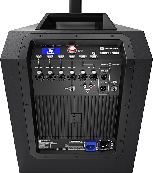 open zoom image for Electro-Voice EVOLVE 30M Powered Column PA System with 8-Channel Mixer, Single, Black, Action Position Back