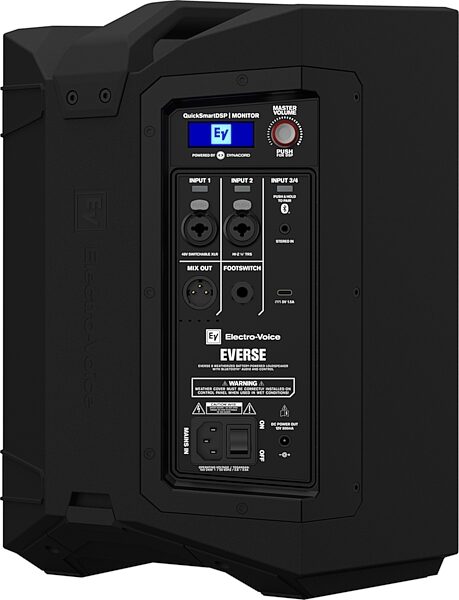 open zoom image for Electro-Voice EVERSE 8 Battery-Powered PA Speaker, Single Speaker, Black, Action Position Back