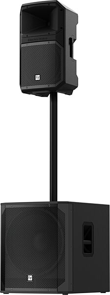 open zoom image for Electro-Voice EVIVA 12P Powered Speaker, Pair, Bundle with EVIVA 18SP Subwoofers and ASP-58 Speaker Poles, Pole Mounted Left