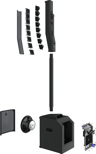 open zoom image for Electro-Voice EVOLVE 50M Powered Column PA System with 8-Channel Mixer, Black, ve