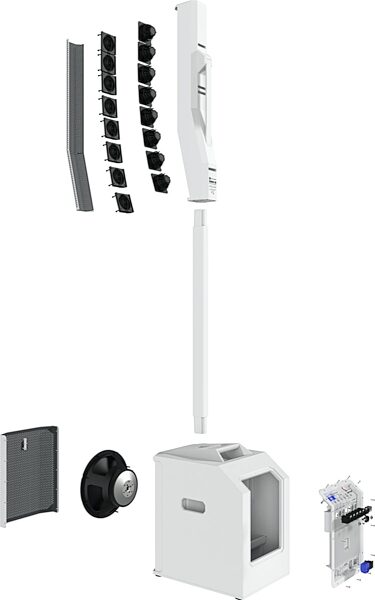 open zoom image for Electro-Voice EVOLVE 50M Powered Column PA System with 8-Channel Mixer, White, Open Box (Like New), ve