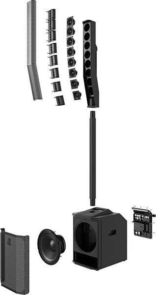 open zoom image for Electro-Voice EVOLVE 50M Powered Column PA System with 8-Channel Mixer, Black, ve