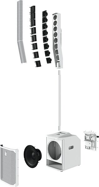 open zoom image for Electro-Voice EVOLVE 50M Powered Column PA System with 8-Channel Mixer, White, Open Box (Like New), ve