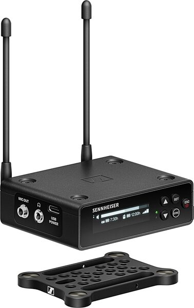 open zoom image for Sennheiser EW-DP Portable ENG Set Wireless Camera-Mount System with Omni Lavalier and Plug-On Transmitter, Band Q1-6 (470.2 - 526 MHz), Receiver and Mounting Plate
