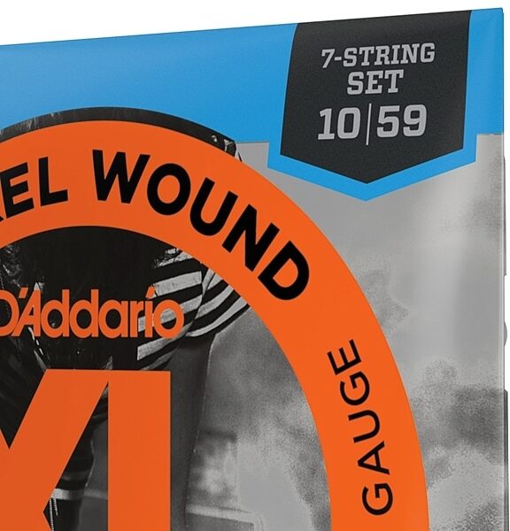 open zoom image for D'Addario EXL110-7 XL Electric Guitar Strings (Regular Light, 7-String, 10-59), New, view