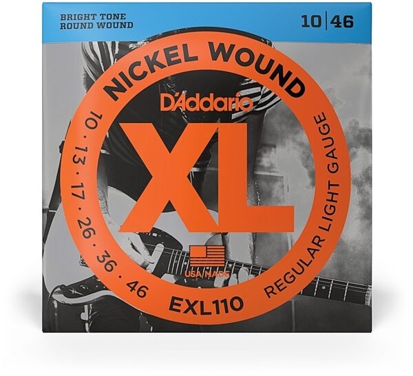 open zoom image for D'Addario EXL110 XL Electric Guitar Strings (Regular Light, 10-46), Single Set, view