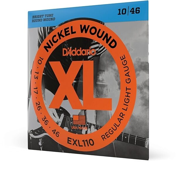 open zoom image for D'Addario EXL110 XL Electric Guitar Strings (Regular Light, 10-46), Single Set, main