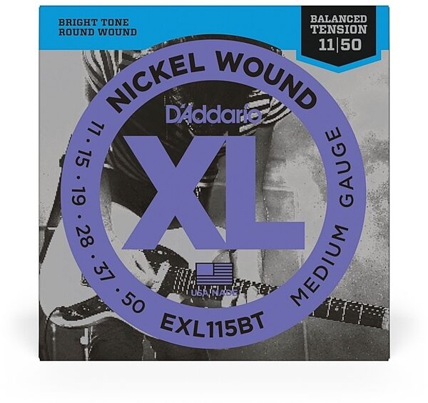 open zoom image for D'Addario XL Nickel Wound Balanced Tension Electric Guitar Strings, Medium, 11-50, EXL115BT, view