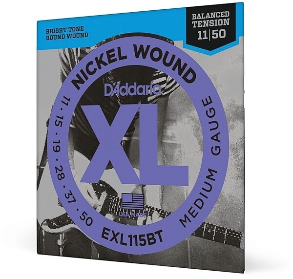open zoom image for D'Addario XL Nickel Wound Balanced Tension Electric Guitar Strings, Medium, 11-50, EXL115BT, main