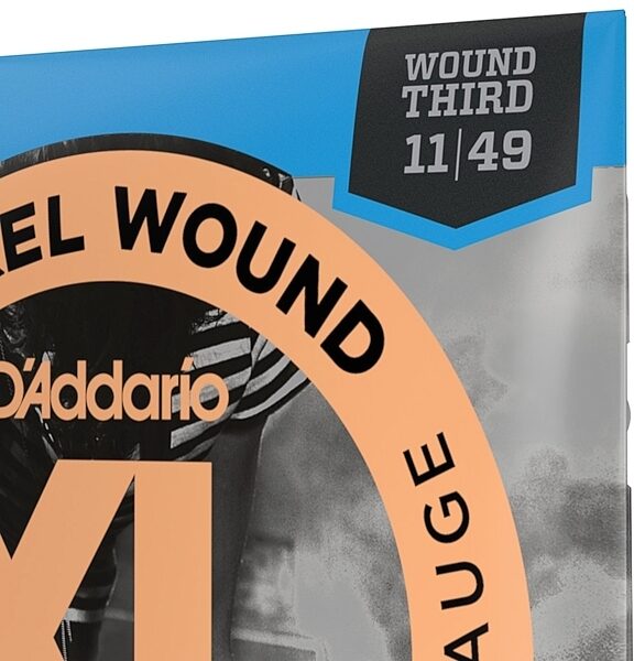 open zoom image for D'Addario EXL115W XL Electric Guitar Strings (Blues/Jazz Rock, Wound Third, 11-49), New, view