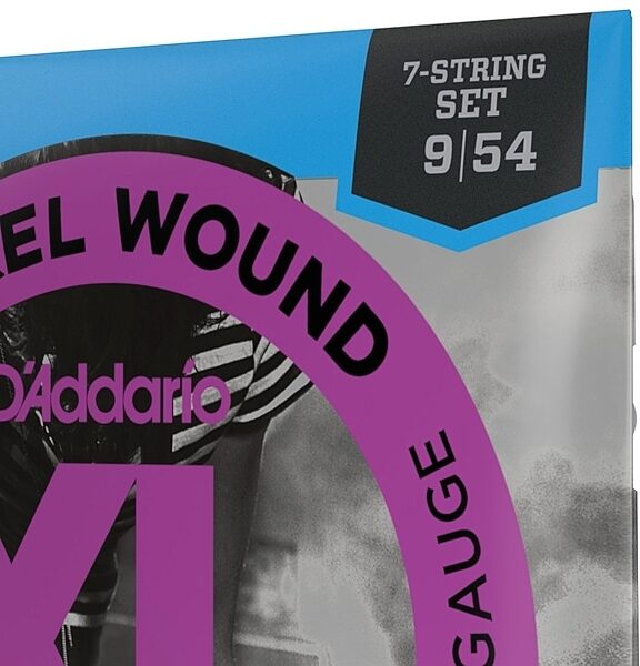 open zoom image for D'Addario EXL120-7 XL Electric Guitar Strings (Super Light, 7-String, 9-54), New, view