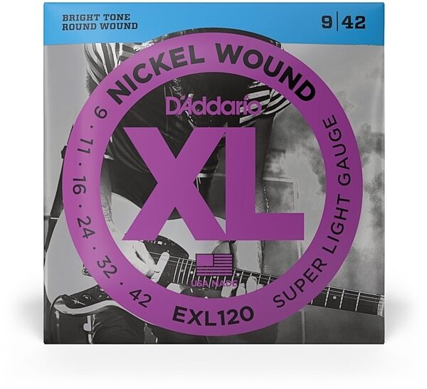 open zoom image for D'Addario EXL120 Electric Guitar Strings (Super Light, 9-42), Single Set, view