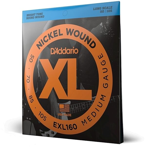 open zoom image for D'Addario EXL160 XL Nickel Wound Bass Strings (Regular, Long), New, main