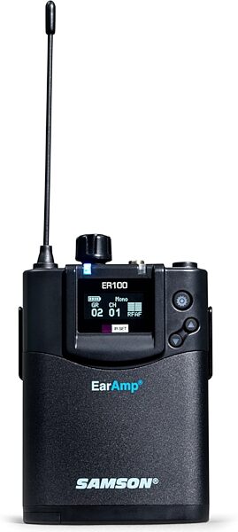 open zoom image for Samson ER100 EarAmp Wireless In-Ear Monitor Bodypack Receiver, Band K, Main