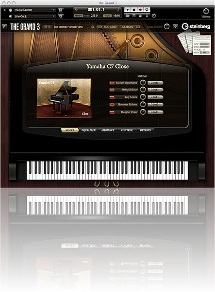 open zoom image for Steinberg The Grand Virtual Grand Piano (Mac and Windows), Screenshot - Editor View 2