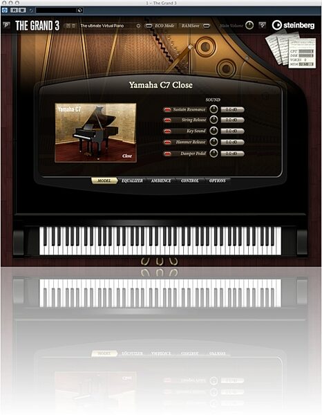 open zoom image for Steinberg The Grand Virtual Grand Piano (Mac and Windows), Screenshot - Editor View 5