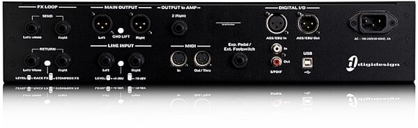 open zoom image for Digidesign Eleven Rack Guitar Recording and Effects Audio Interface, Back