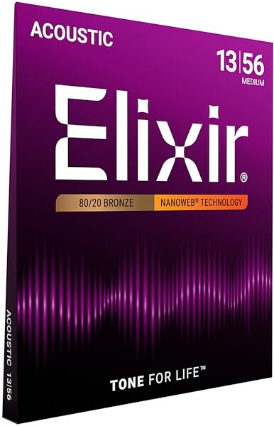 open zoom image for Elixir Nanoweb Acoustic Guitar Strings, Medium, 13-56, 11102, View2