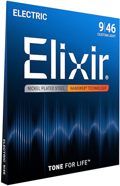 open zoom image for Elixir Nanoweb Electric Guitar Strings, Custom Light, 9-46, 12027, View2