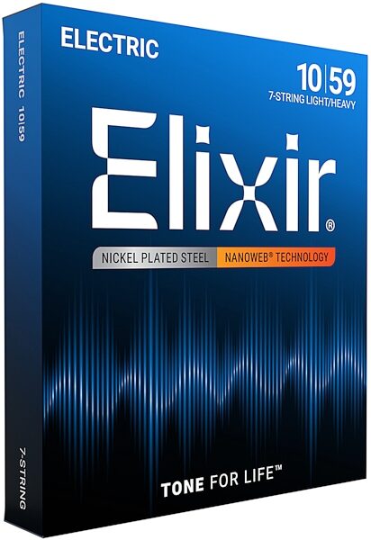open zoom image for Elixir Nanoweb 7-String Electric Guitar Strings, Light/Heavy, 10-59, View2
