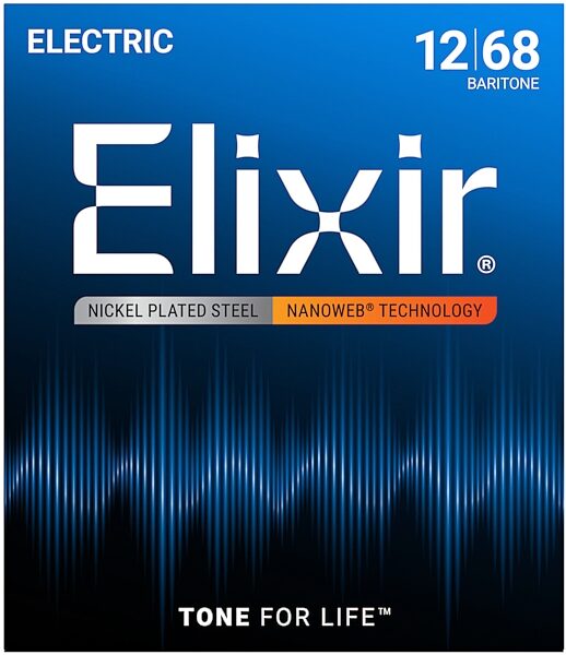 open zoom image for Elixir Nanoweb Electric Baritone Guitar Strings, 12-68, Main